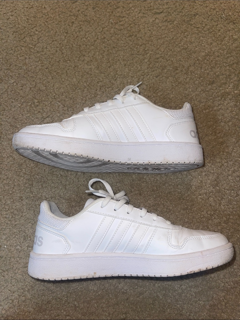 Adidas White Low-Top Lace-Up Sneakers - Picture 2 of 6